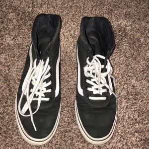 black hi-top vans